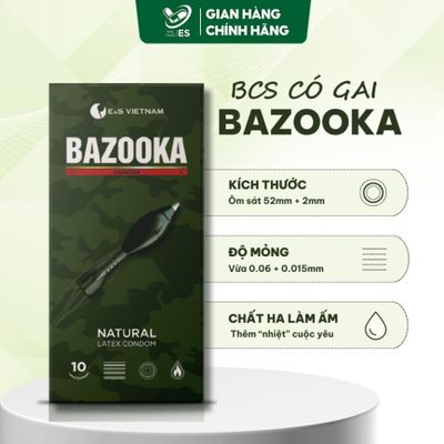 Bao Cao Su BAZOOKA | Có Gai, Hương Nước Hoa Cao Cấp, Đẫm Gel Làm Ấm Cho Cuộc Yêu Cuồng Nhiệt