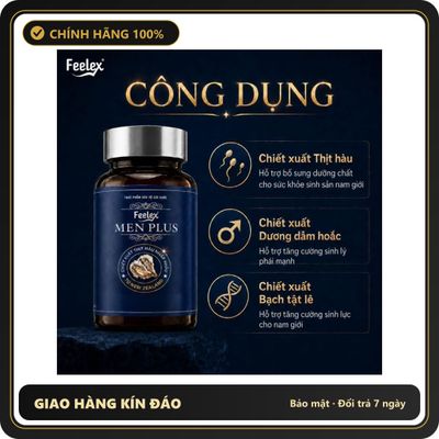 (Che Tên) Thực phẩm chức năng viên uống Feelex tăng cường sức khỏe nam giới - hộp 60 viên Hỗ Trợ 24/7