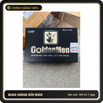 (Che Tên) [CHÍNH HÃNG] Viên Uống Hỗ Trợ Tăng Cường Sinh Lý Nam Giới GOLDEN MEN (Hộp 3 viên) Cao Cấp Bảo Đảm