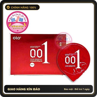 (Che Tên) Bao cao su OLO 0.01 đỏ siêu mỏng dai nhiều gel bôi trơn truyền nhiệt cảm giác như thật hộp 10bcs Hỗ Trợ 24/7