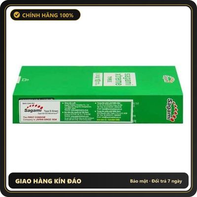 (Che Tên) Bao cao su Sagami Xtreme Type E Green, siêu mỏng, có gai li ti, ôm sát giúp tạo cảm giác - hộp 10 cái Hỗ Trợ 24/7