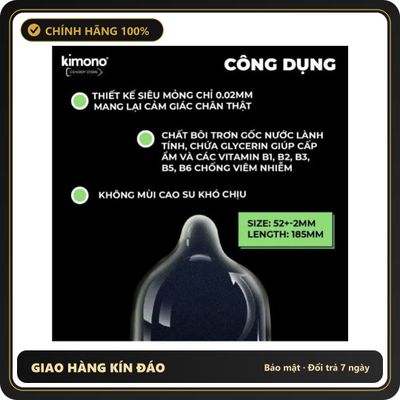 (Che Tên) [HỎA TỐC - Che Tên] Bao cao su kimono siêu mỏng 0.01 nhiều gel bôi trơn, gân gai liti kéo dài thời gian - Hộp 12 cái Bảo Mật Tuyệt Đối