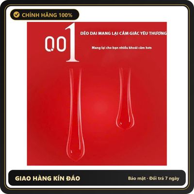 (Che Tên) Bao cao su 001 JUNCAI bcs siêu mỏng 0.01mm gân gai size lớn, size nhỏ kéo dài quan hệ - Safehn - Hàng Mới Về