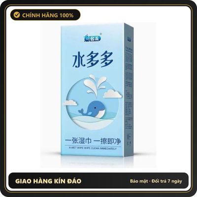 (Che Tên) Bao cao su Con Cá Heo màu xanh nhiều gel bôi trơn gốc nước, nội địa Trung 100 bao Cao Cấp Bảo Đảm