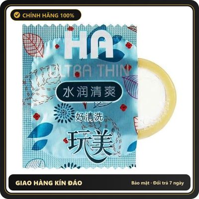 (Che Tên) Bao Cao Su HA Xanh nhiều gel gốc nước Hộp 100 Cái Hàng Nội Địa Trung Quốc chuyên cho nhà nghĩ khách sạn - Hàng Mới Về