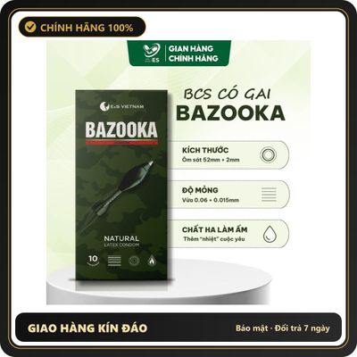 (Che Tên) Bao Cao Su BAZOOKA | Có Gai, Hương Nước Hoa Cao Cấp, Đẫm Gel Làm Ấm Cho Cuộc Yêu Cuồng Nhiệt Chuẩn Auth