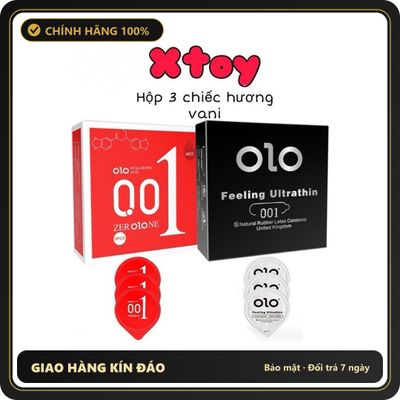 (Che Tên) Bao Cao Su OLOL 0.01mm Siêu mỏng, truyền nhiệt, nhiều gel, mỏng nhất thế giới, hộp 3 bcs, Olo-china Giao Nhanh Toàn Quốc
