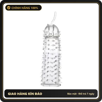 (Che Tên) Bao cao su đôn dên Aichao dài6.5 cm đầu trơn thân vân vảyHana Hộp Trắng Kín