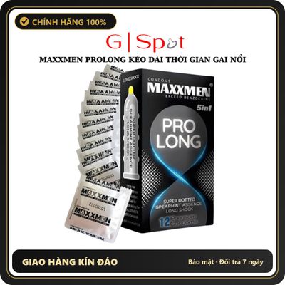 (Che Tên) Bao cao su MAXXMEN 5in1 PROLONG Kéo dài thời gian, Gân gai, Siêu mỏng Hỗ Trợ 24/7