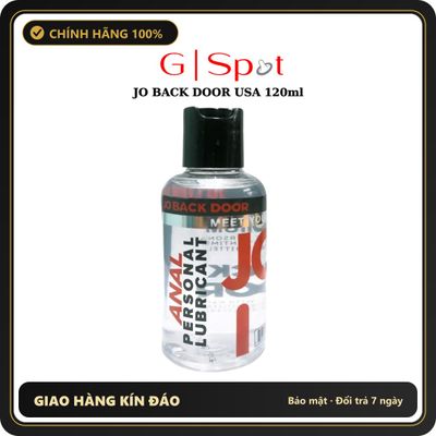 (Che Tên) Gel Boi Tron Hậu Môn Jo Back Door 120 Ml, gốc nước tăng khoái cảm cho LGBT Hộp Trắng Kín