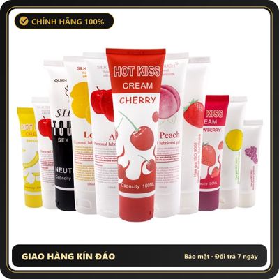 (Che Tên) Gel Boi Tron Love Kiss, Hot Kiss, Silk Touch Hương Trái Cây 100ml - Hàng Mới Về