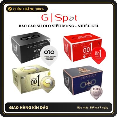 (Che Tên) Bao Cao Su OLO Siêu Mỏng 0.01, Nhiều Gel, Truyền Nhiệt, Gân Gai, Kéo Dài Thời Gian Giao Nhanh Toàn Quốc