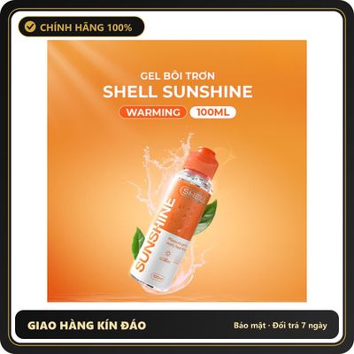 (Che Tên) Gel boi tron nóng ấm Shell Sunshine - Chai 100ml | SHELL CHÍNH HÃNG Giao Nhanh Toàn Quốc