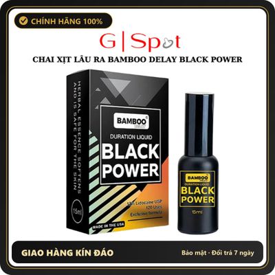(Che Tên) Xịt Lâu Ra Mỹ Bamboo Delay Black Power - 15ml Giao Nhanh Toàn Quốc