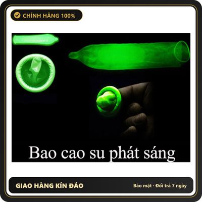 (Che Tên) Bao Cao Su Dạ Quang Phát Sáng HMB - Hộp 7 Cái 275477 Cao Cấp Bảo Đảm