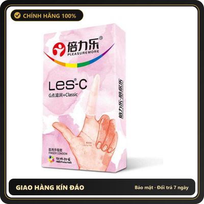 (Che Tên) Bao Cao Su Ngón Tay Les C TRƠN - Hộp 08 Cái Hộp Trắng Kín