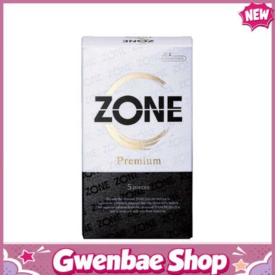 Bao cao su JEX Zone Premium - Siêu mỏng như không đeo, vừa vặn, nhiều gel tạo trơn - Hộp 5 cái - Gwen Shop Chính Hãng