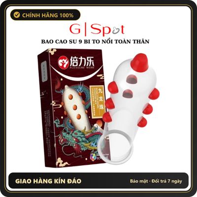 (Che Tên) Bao Cao Su 9 Bi To Nổi Toàn Thân - Hộp 2 chiếc Hộp Trắng Kín
