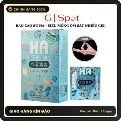 (Che Tên) Bao Cao Su Ha Ultra Thin - Siêu Mỏng Ôm Sát, Nhiều Gel, Nội Địa Trung - Có Phân Loại Lẻ Chuẩn Auth