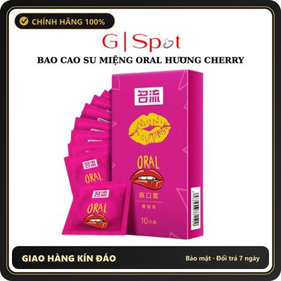 (Che Tên) Bao Cao Su Miệng Dành Cho Nam Nữ Oral XEX - Hương Cherry - Hộp 10 Cái - Siêu Mỏng Cao Cấp Bảo Đảm