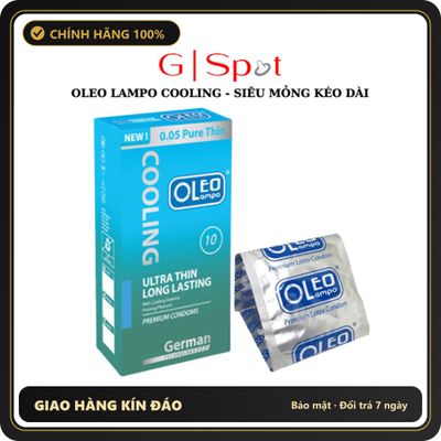 (Che Tên) Bao Cao Su Oleo Lampo Cooling - Mát Lạnh Siêu Mỏng Kéo Dài Hương Bạc Hà Bảo Mật Tuyệt Đối