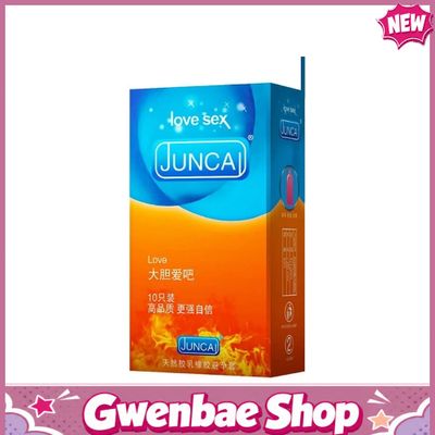 Bao cao su Juncai Love - Siêu mỏng, truyền nhiệt nhanh - Hộp 10 cái - Gwen Shop Chính Hãng