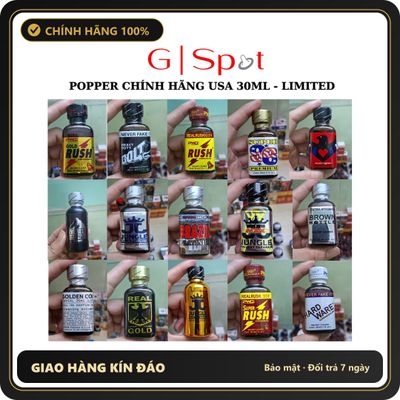 (Che Tên) Popper Chính Hãng Usa 30ml - Chọn Ngẫu Nhiên Chuẩn Auth