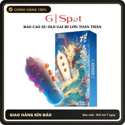 (Che Tên) Bao Cao Su OLO Rồng Lộn, Gai Bi Lớn Tăng Kích Thước, Tăng Cảm Giác Cho Nữ - Hộp 1 Gai + 1 Bi - Hàng Mới Về