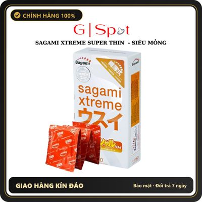 (Che Tên) Bao Cao Su Nhật Bản Sagami Xtreme Super Thin - Siêu Mỏng - Hộp 10 bao Chuẩn Auth