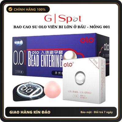 (Che Tên) Bao Cao Su OLO Viên Bi Silicon Lớn Ở Đầu - Siêu Mỏng 001 - Tăng Kích Thước Chạm Điểm G Cao Cấp Bảo Đảm