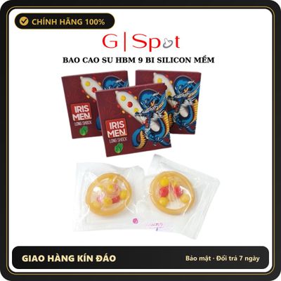 (Che Tên) Bao Cao Su HBM 9 Bi Silicon Mềm - Hộp 2 Cái - Kéo Dài Quan Hệ Chuẩn Auth