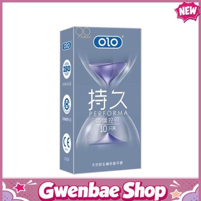 Bao cao su OLO 0.01 Đồng Hồ Xanh - Kéo dài thời gian, hương vani - Hộp 10 cái - Gwen Shop Chính Hãng