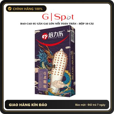 (Che Tên) Bao Cao Su Gân Gai Lớn Nổi Toàn Thân Rồng Lộn HBM - Hộp 10 Cái Giao Nhanh Toàn Quốc