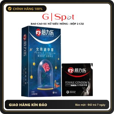 (Che Tên) Bao Cao Su Dành Cho Nữ Siêu Mỏng - Hộp 2 Cái Giao Nhanh Toàn Quốc