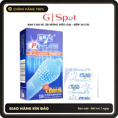 (Che Tên) Bao Cao Su 3D Mỏng Siêu Gai Kích Thích Tăng Cảm Giác Cho Nữ - Hộp 10 Cái - Hàng Mới Về