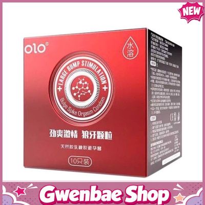 Bao cao su OLO 0.01 Large Bump Stimulation - Siêu mỏng, nóng ấm, hương vani - Hộp 10 cái - Gwen Shop Chính Hãng