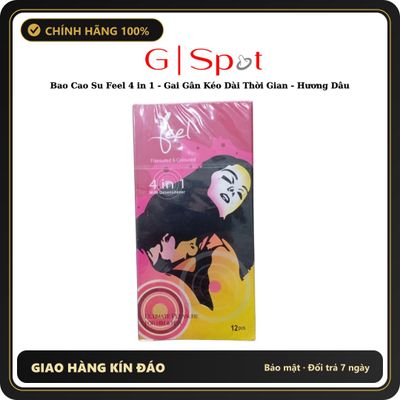 (Che Tên) (Hàng công ty) Bao Cao Su Feel Euphoria 4 In 1 Kéo Time 12 cái 1 hộp Chính hãng 749274 Chuẩn Auth