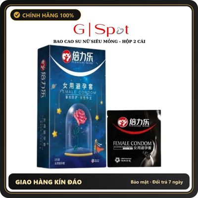 (Che Tên) Bao Cao Su Dành Cho Nữ Siêu Mỏng - Hộp 2 Cái 789261 Cao Cấp Bảo Đảm
