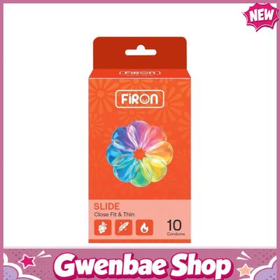 Bao cao su Firon Slide - Siêu mỏng, chống tuột, hương trái cây - Hộp 10 cái - Gwen Shop Chính Hãng