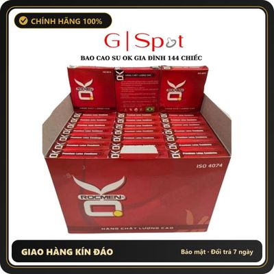 (Che Tên) Bao Cao Su OK Gia Đình 144 Chiếc Chuẩn Auth - siêu mỏng, ôm sát cảm giác thật, chất liệu latex an toàn