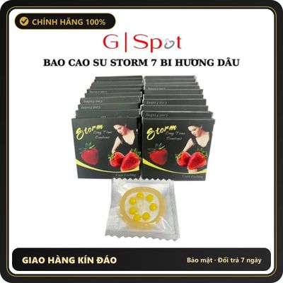(Che Tên) Bao Cao Su Storm 7 Bi Mềm Hương Dâu Tăng Cảm Giác Cho Nữ - Hàng Thái Bảo Mật Tuyệt Đối