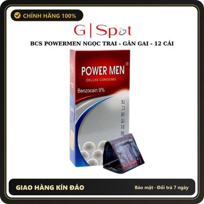 (Che Tên) Bao Cao Su Bi Chấm Kéo Dài Power Men Ngọc Trai Gân Gai - Hộp 12 Cái Bảo Mật Tuyệt Đối