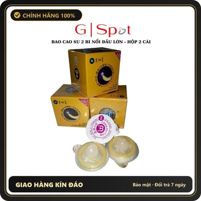 (Che Tên) Bao Cao Su 2 Bi Nổi To Đầu Lớn - Tăng Thêm Kích Thước - Hộp 2 Cái Bảo Mật Tuyệt Đối