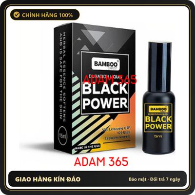 (Che Tên) Xịt Bamboo Black Power Kéo dài thời gian 15ml chính hãng. (Sản phẩm shop ADAM 365) Giao Nhanh Toàn Quốc