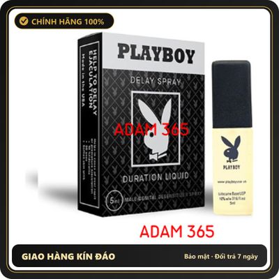 (Che Tên) Xịt chống xuất tinh sớm Playboy Đen 5ml chính hãng.(Sản phẩm shop ADAM 365) Hỗ Trợ 24/7