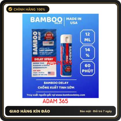 (Che Tên) Xịt chống xuất tinh sớm Bamboo Delay 12ml chính hãng (Sản phẩm shop ADAM 365) Bảo Mật Tuyệt Đối