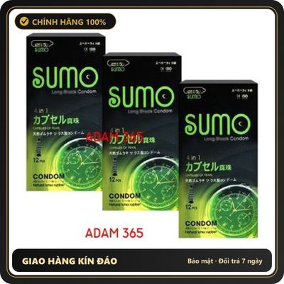 (Che Tên) Bao cao su Sumo siêu nhám hộp 12 chiếc kéo dài thời gian chính hãng Giao Nhanh Toàn Quốc