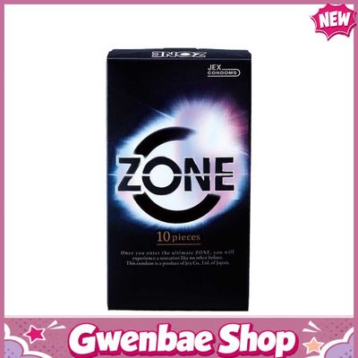 Bao cao su JEX Zone - Siêu mỏng chân thật, nhiều gel tạo trơn - Hộp 10 cái - Gwen Shop Chính Hãng