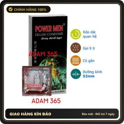 (Che Tên) Bao cao su Powermen Cá Ngựa hộp 12 chiếc kéo dài thời gian chính hãng Hỗ Trợ 24/7