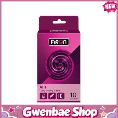 Bao cao su Firon Air - Siêu mỏng, kéo dài thời gian, hương vani - Hộp 10 cái - Gwen Shop Chính Hãng